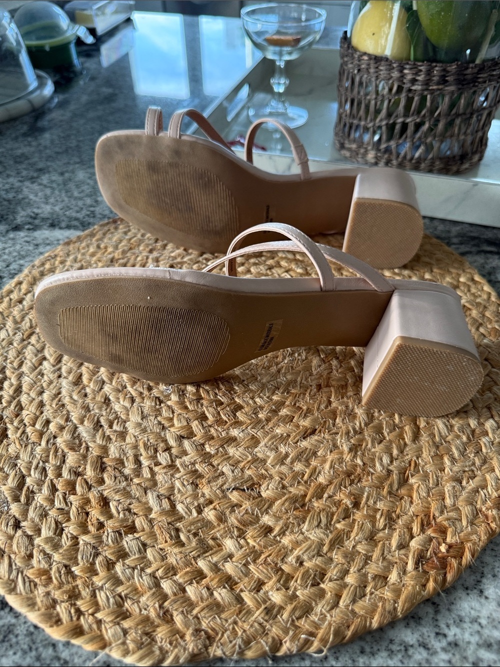 DV by Dolce Vita Blush Strappy Square Toe Block Heel Sandals size 7 - Picture 3 of 5